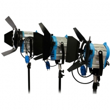 GENÉRICO Pack 4 focos fresnel iluminación tungsteno 3200*