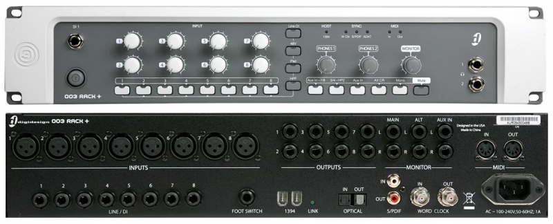 Avid - DIGI 003 Rack+* Schooltraining , alquiler y servicios audiovisuales
