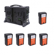 Genérico Pack 5 baterías V-mount + Cargador Patona 4 Canales*
