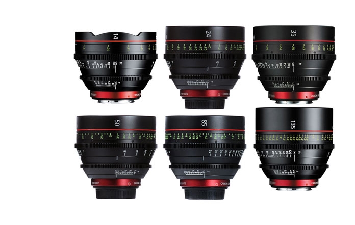 CANON Kit 6 objetivos Canon CN-E. 14mm, 24mm, 35mm, 50mm, 85mm y 135mm*